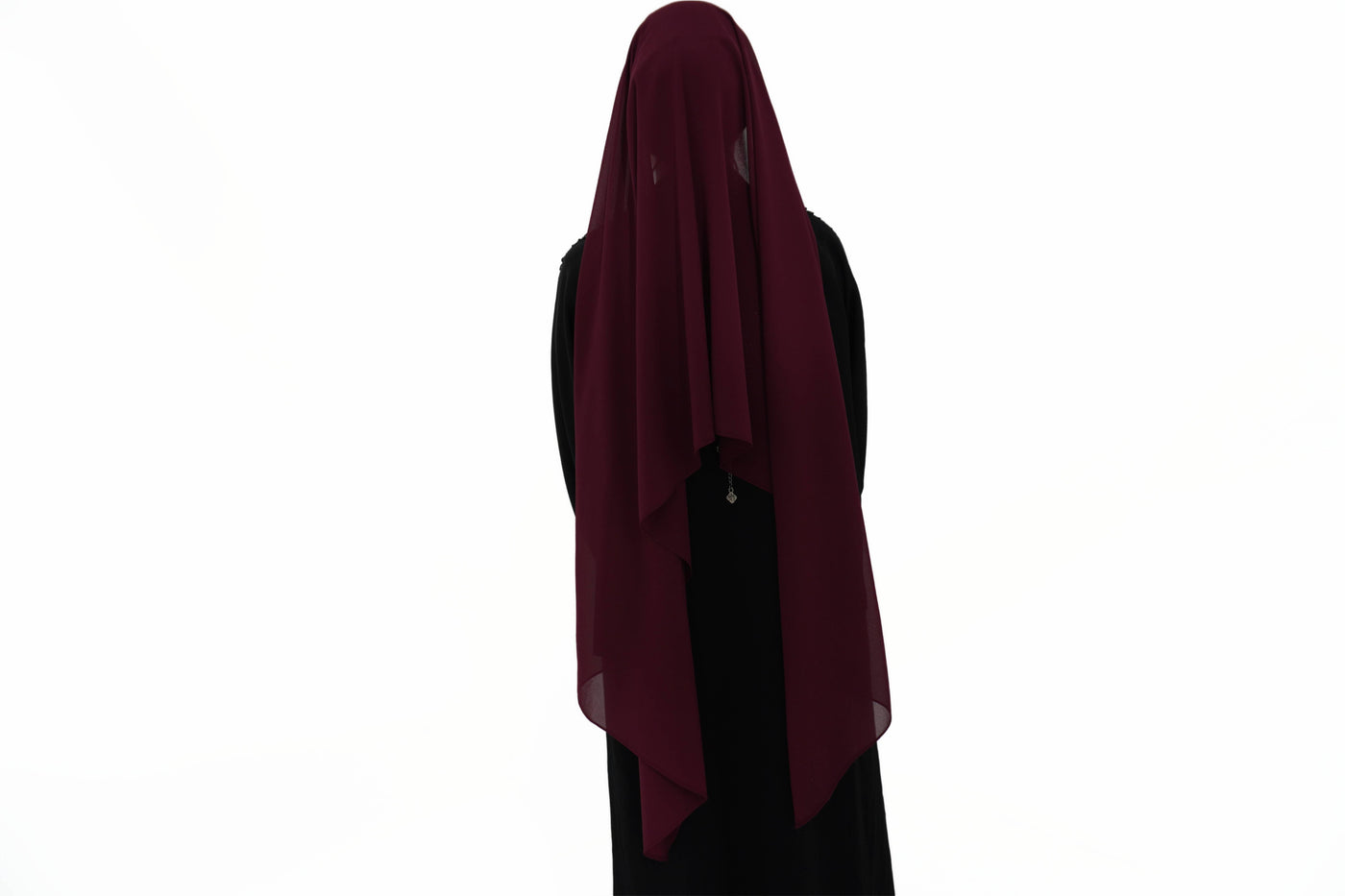 Hijab mousseline bordeau