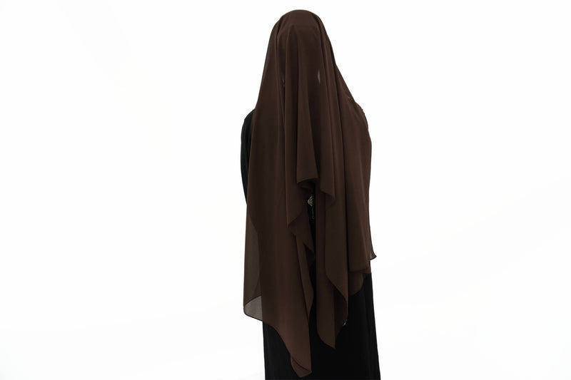 Hijab mousseline chocolat