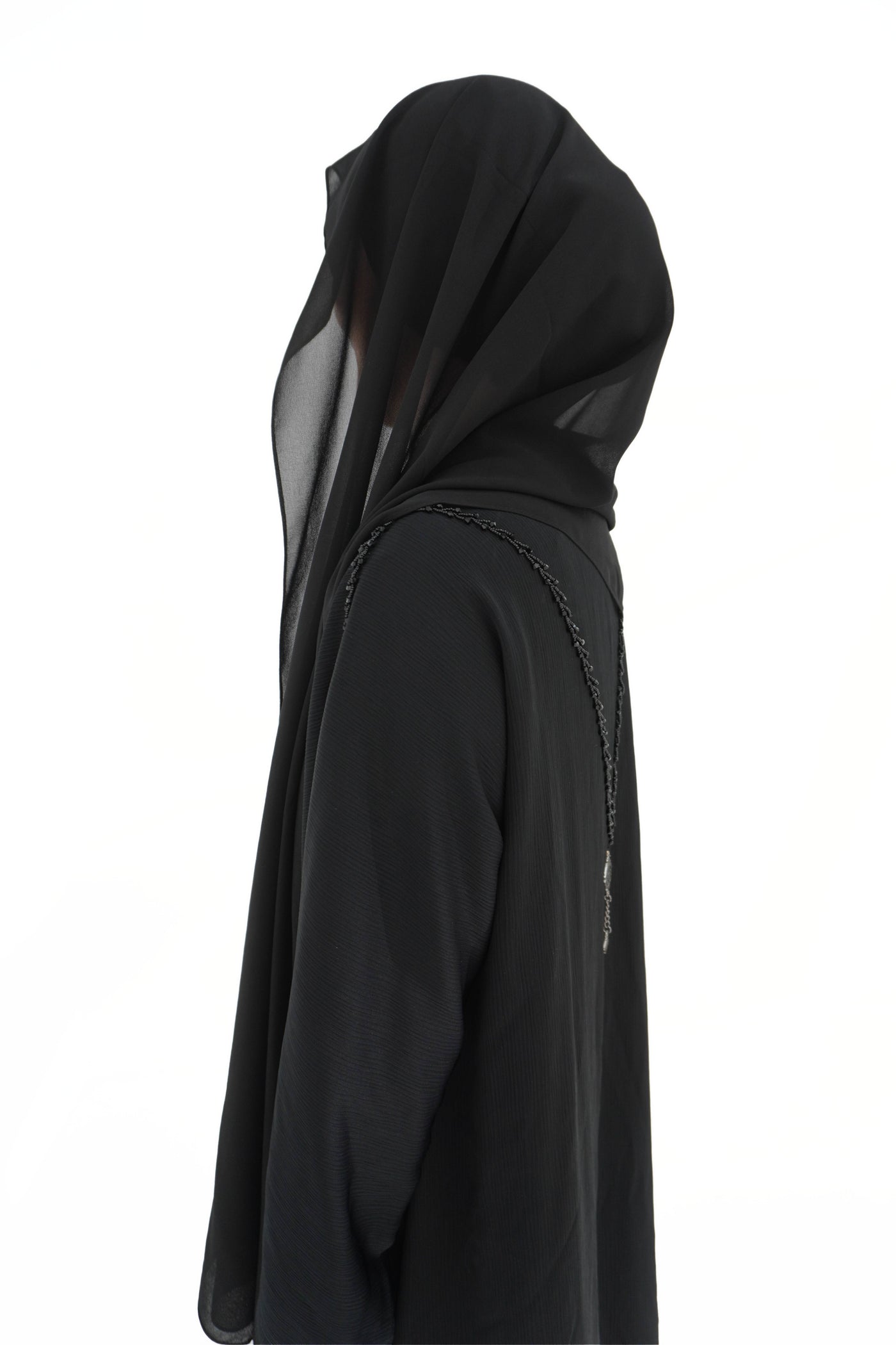 Hijab mousseline noir