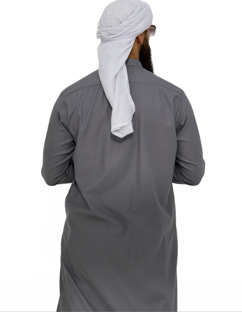 Qamis Saudi Coton gris
