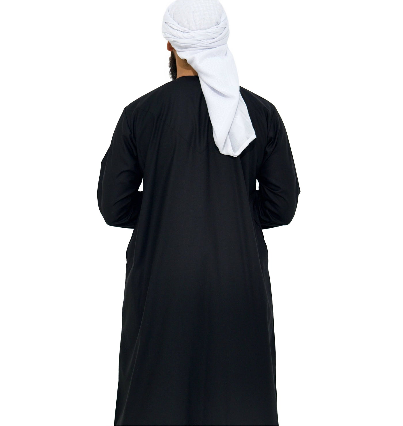 Qamis Emirati coton noir