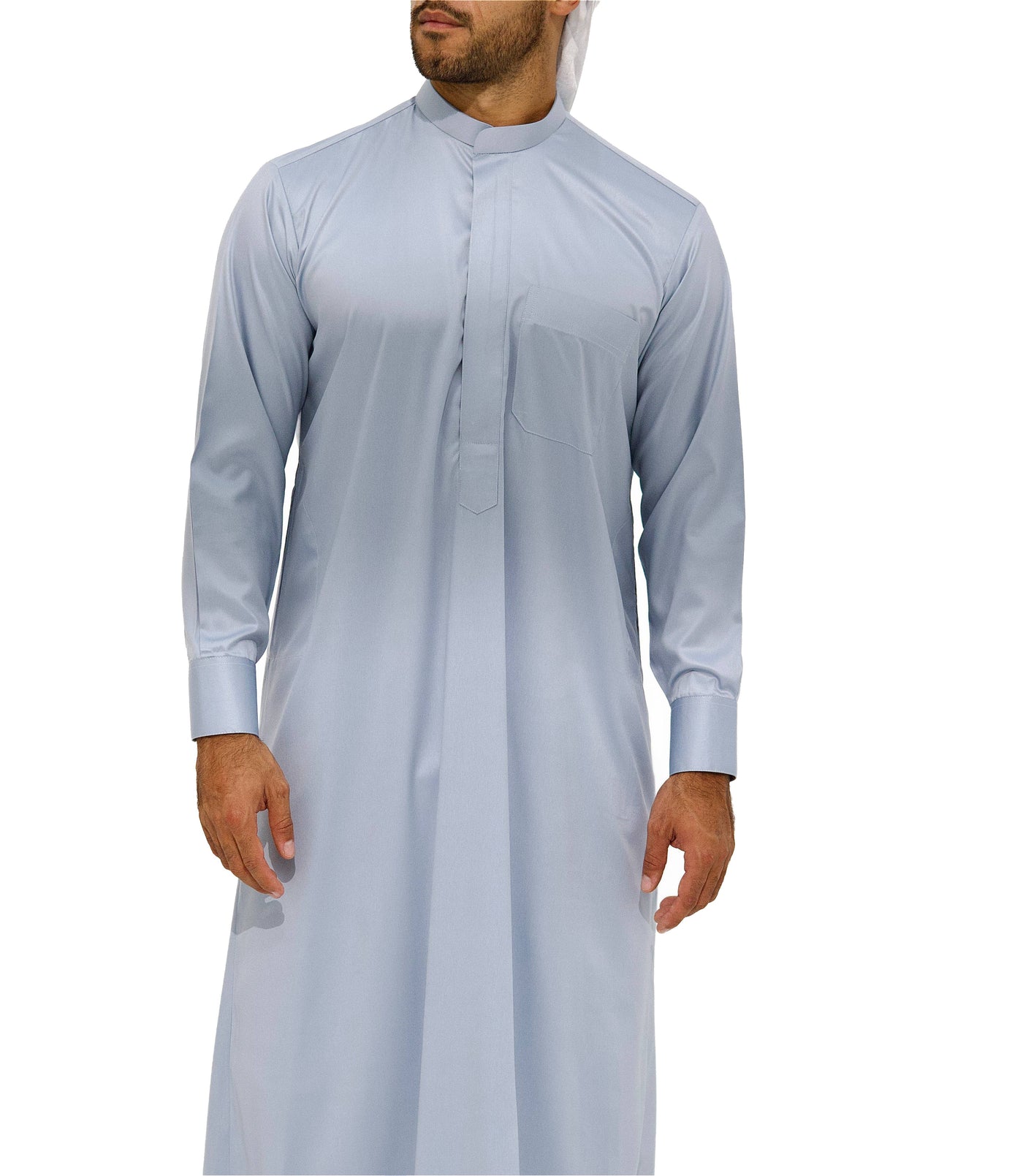 Qamis Saudi Satiné gris