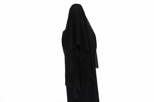 Hijab mousseline noir