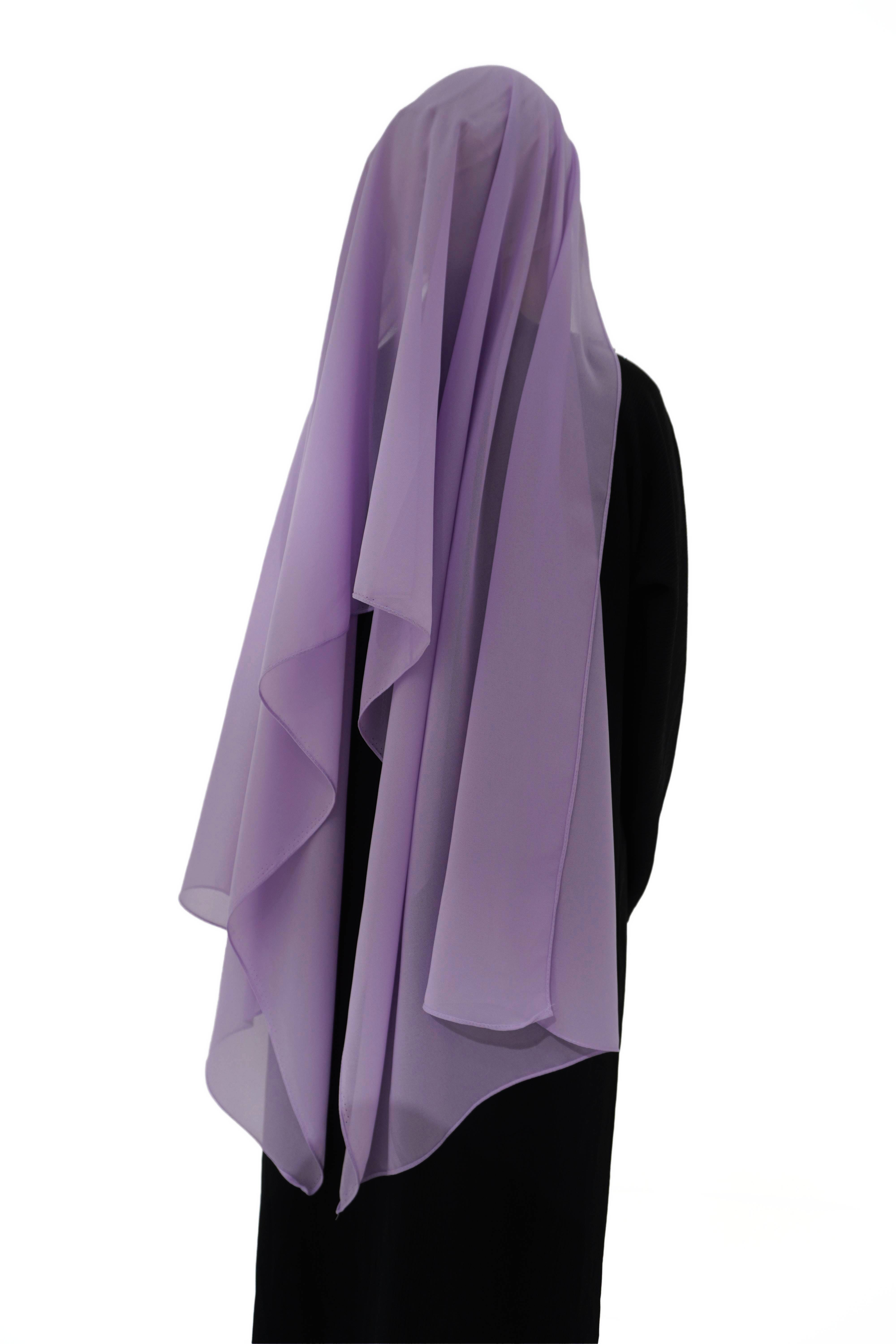 Hijab mousseline lavande
