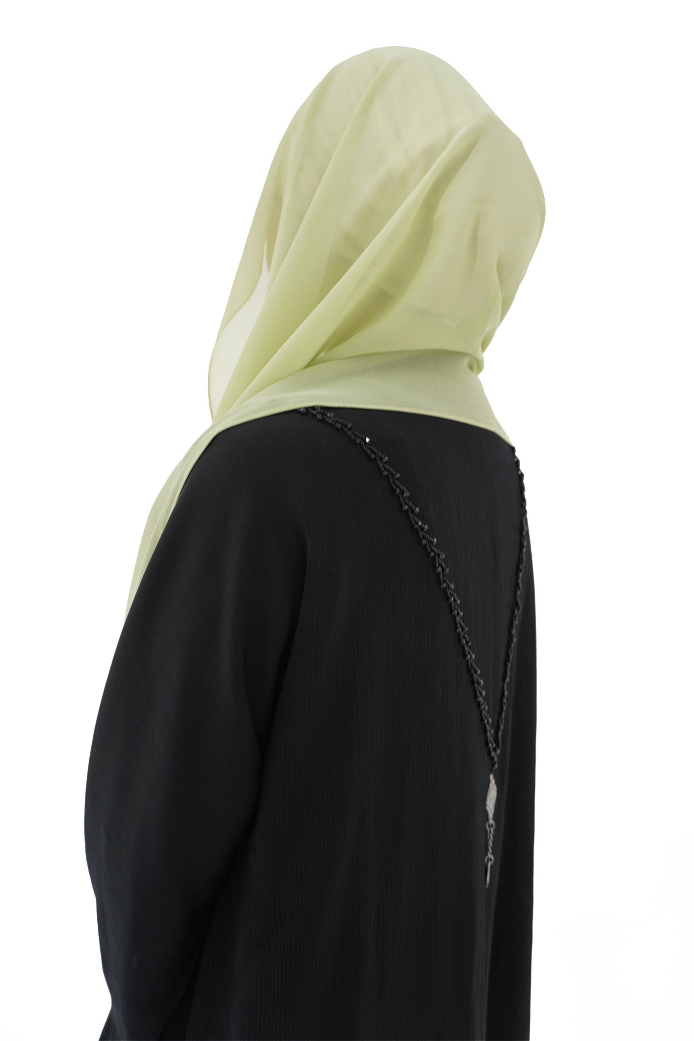 Hijab mousseline vert pomme
