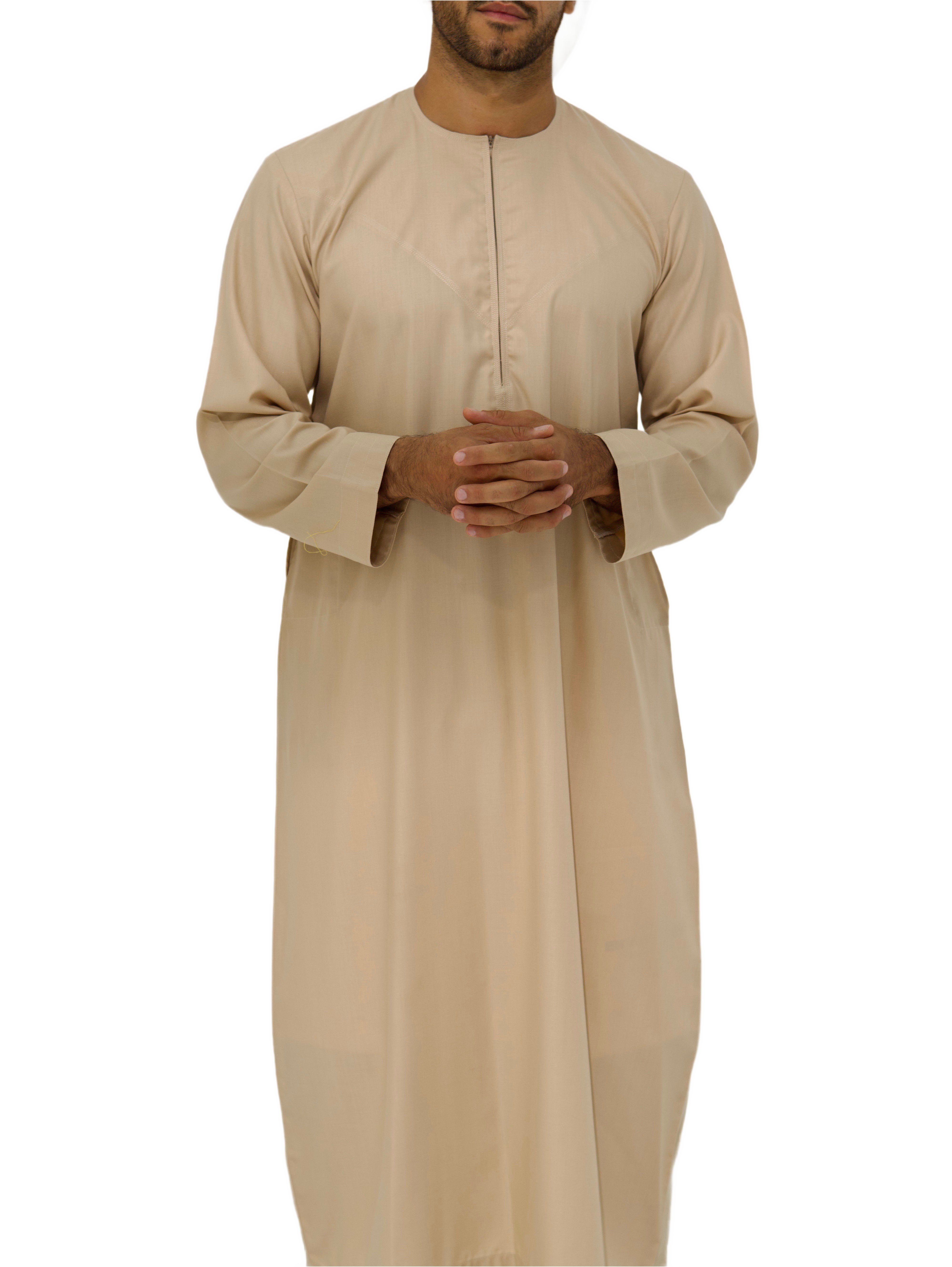 Qamis Emirati coton beige