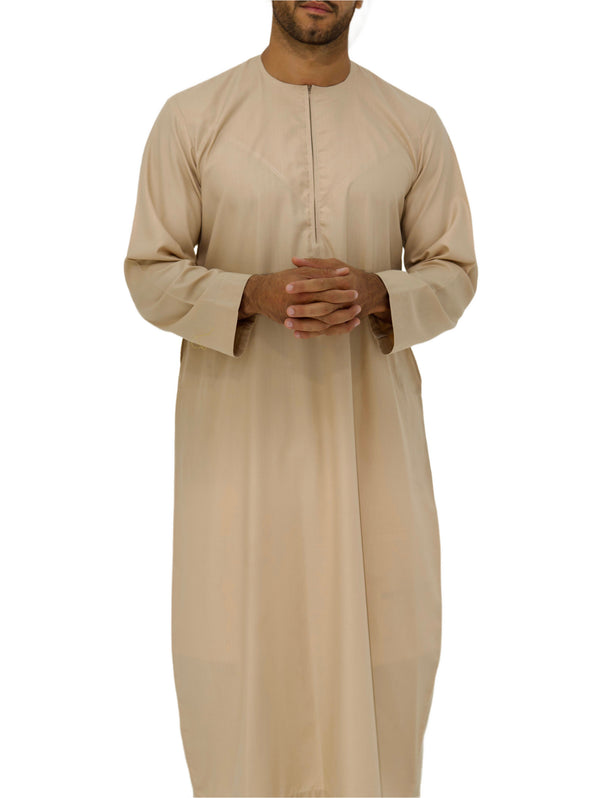 Qamis Emirati coton beige