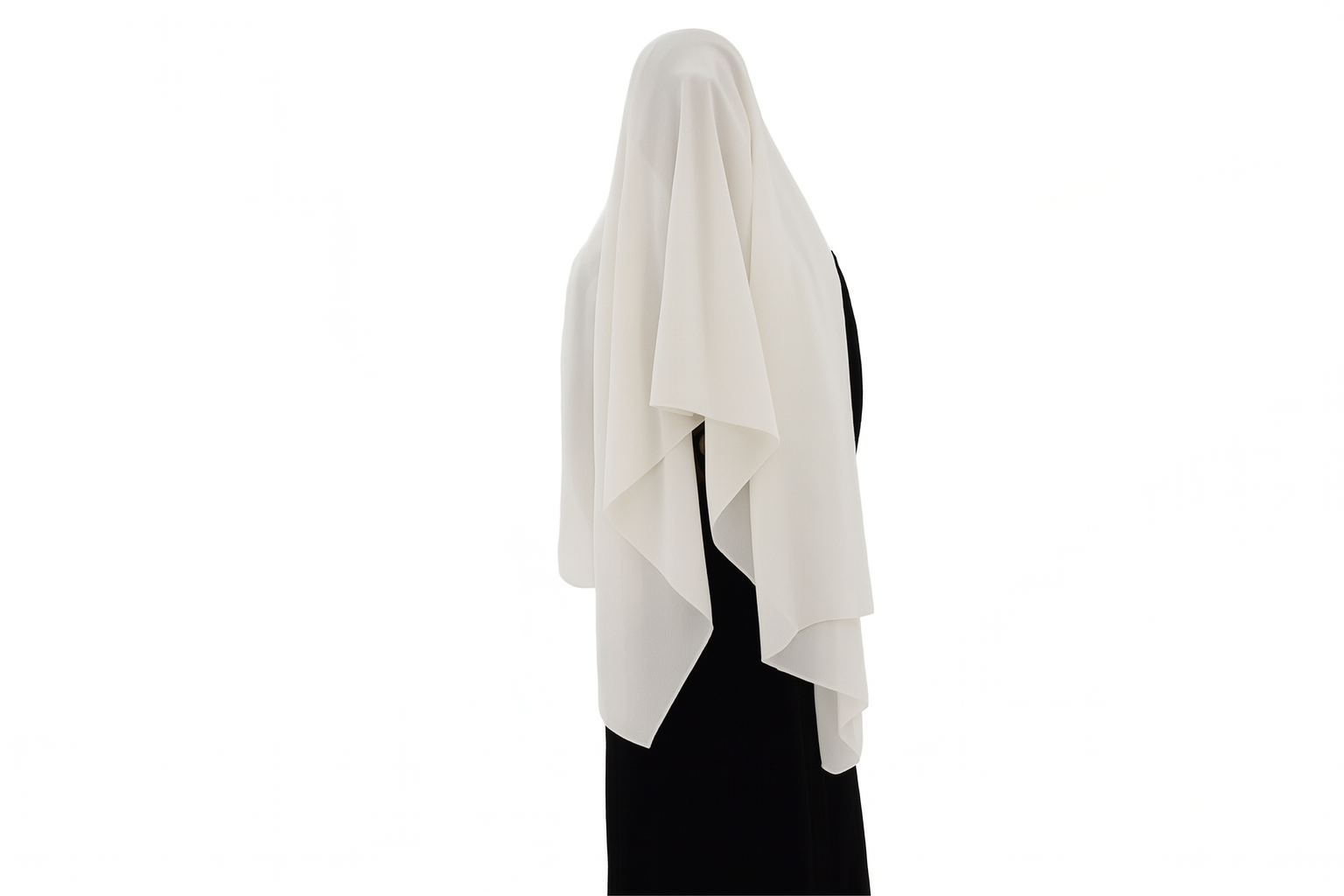 Hijab mousseline blanc