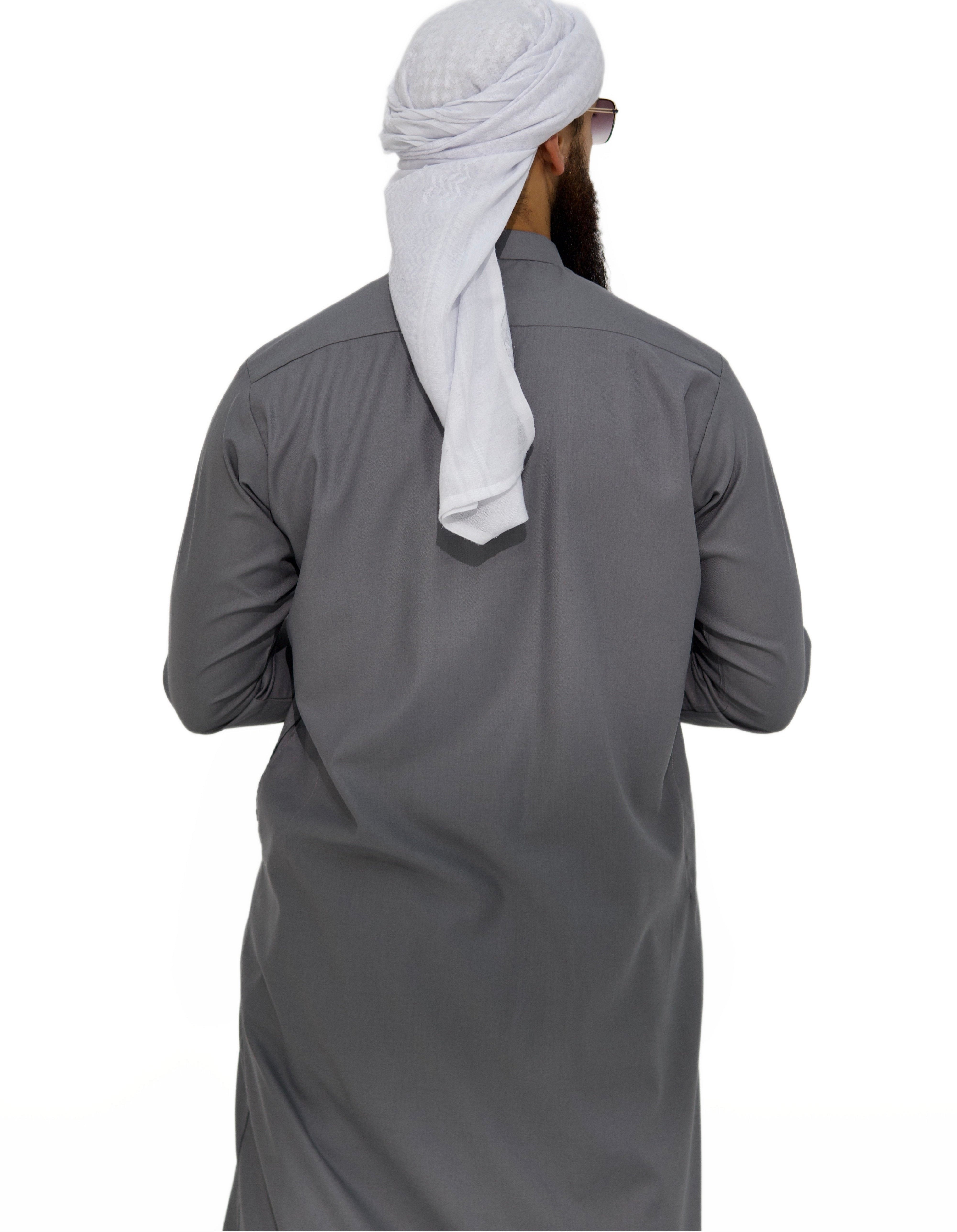 Qamis Saudi Coton gris