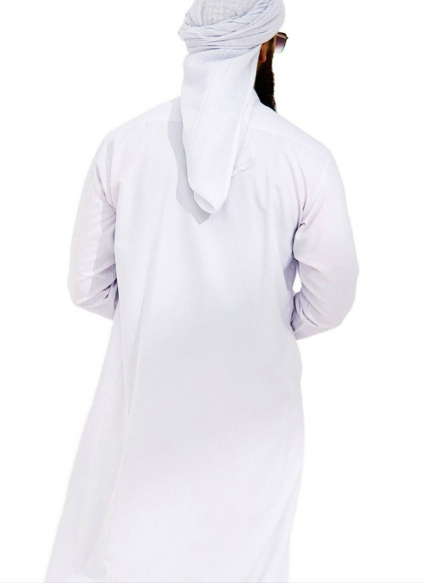 Qamis Saudi Coton blanc