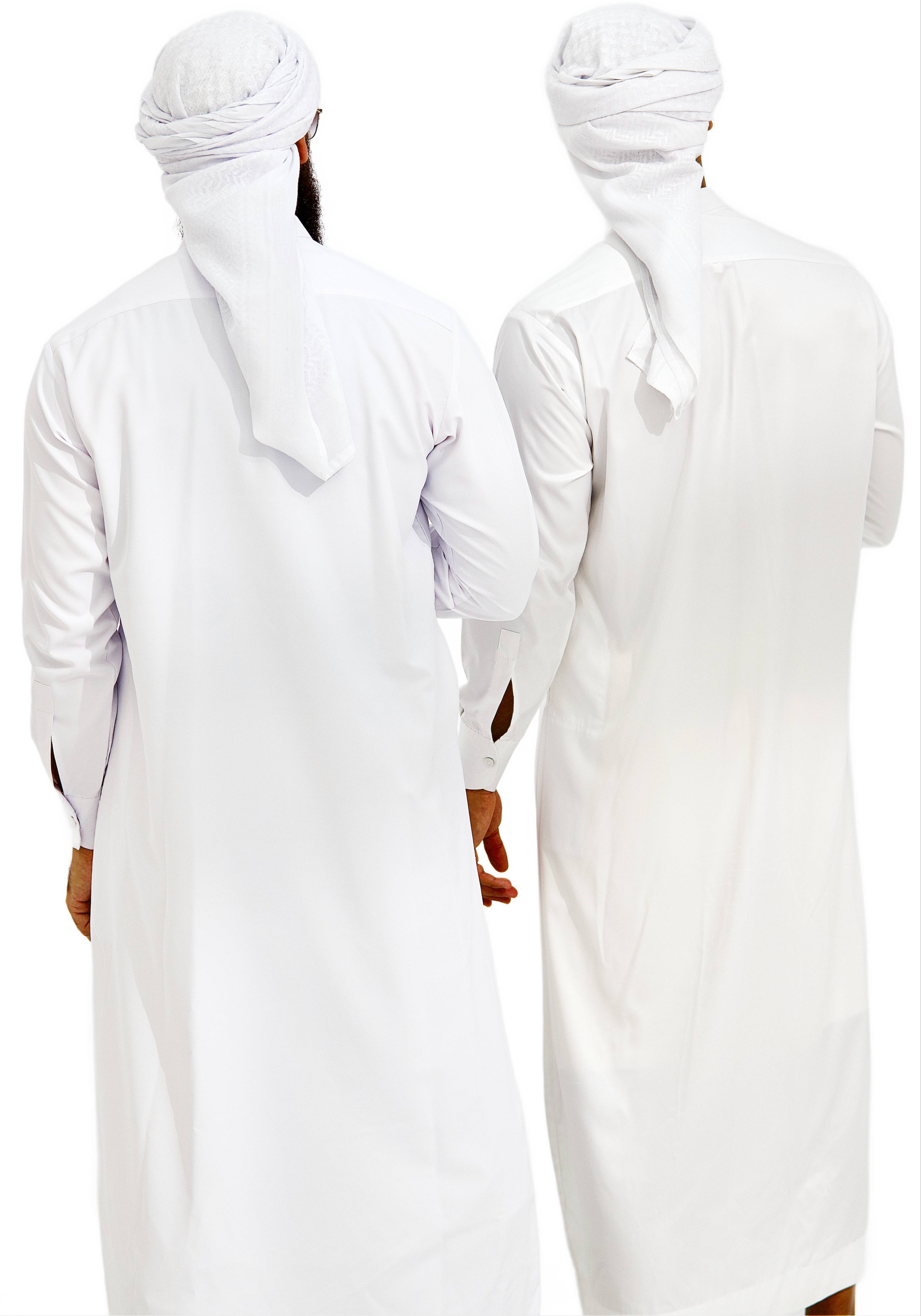 Qamis Saudi Satiné blanc