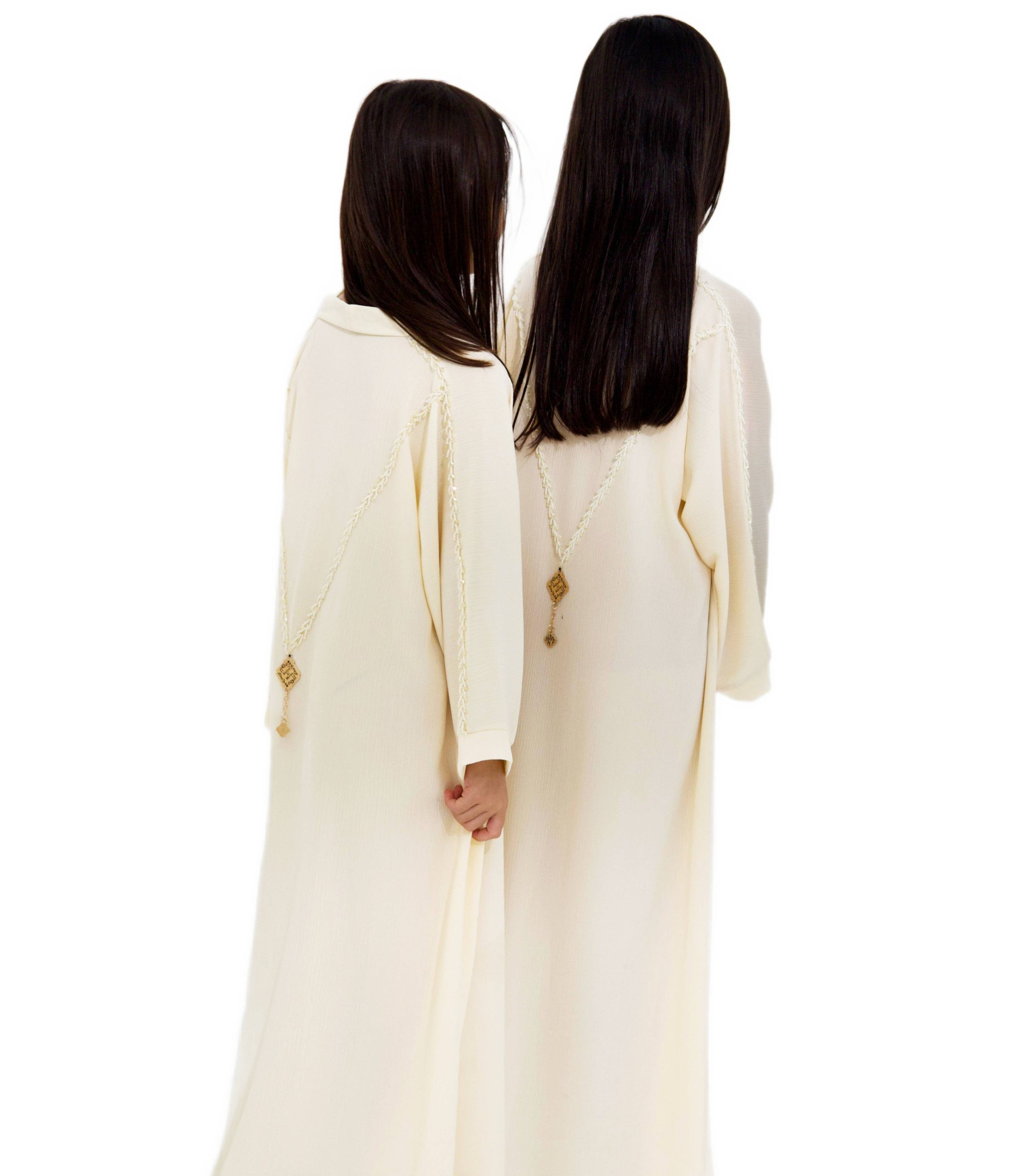 Abaya beige enfant
