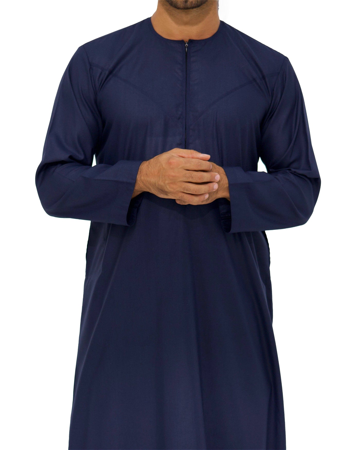 Qamis Emirati coton bleu nuit