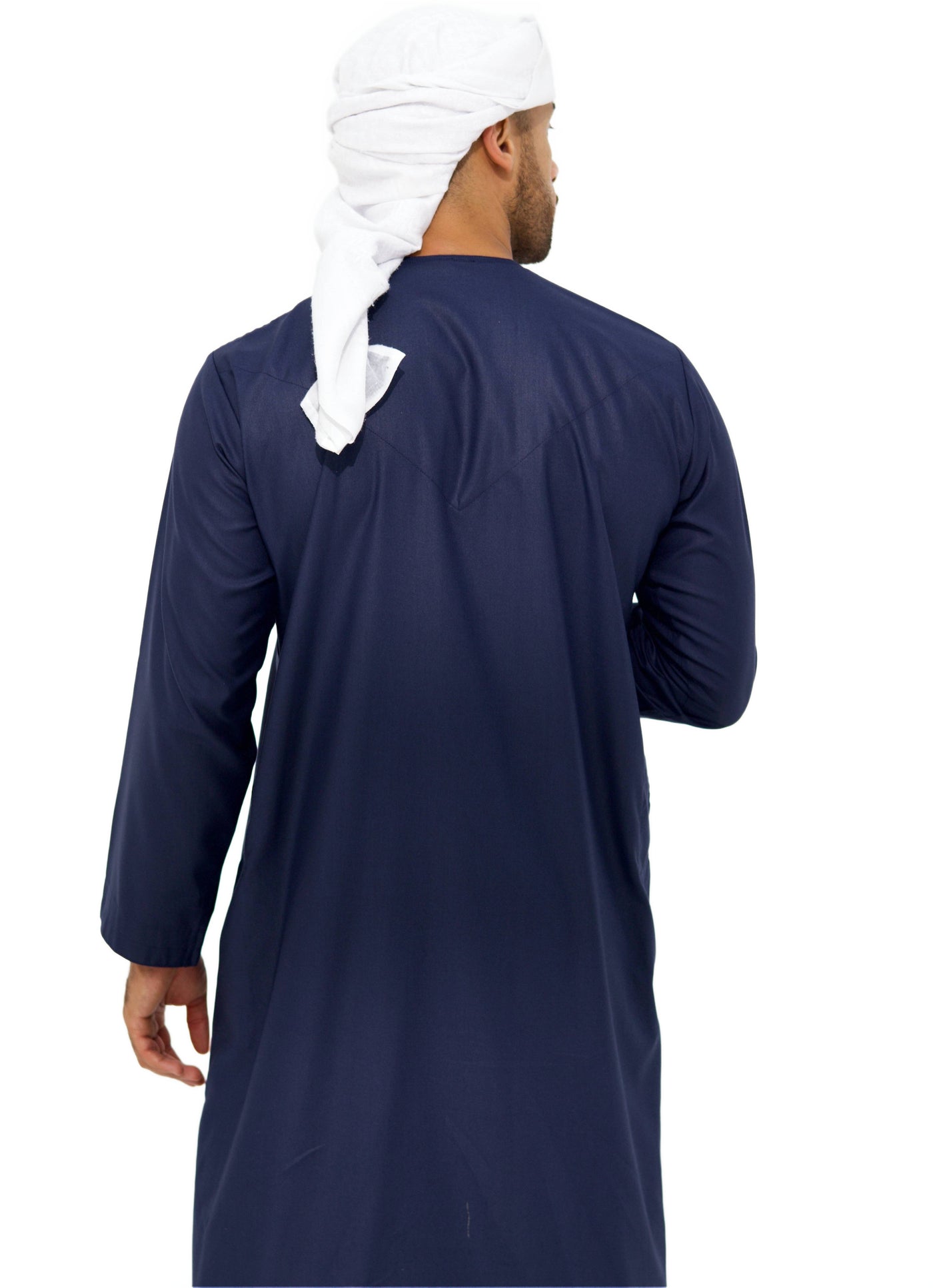 Qamis Emirati coton bleu nuit