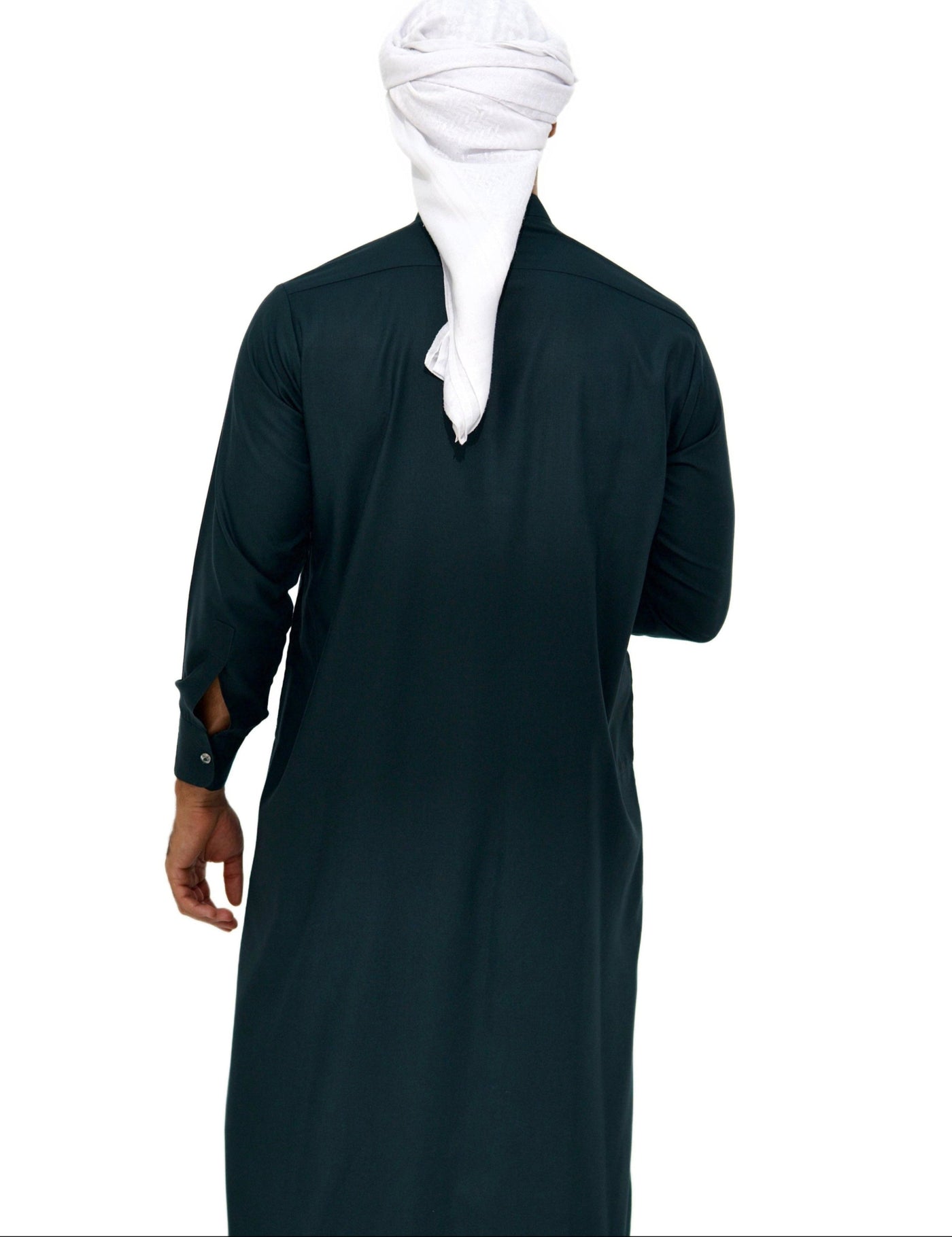 Qamis Saudi Coton vert bouteille